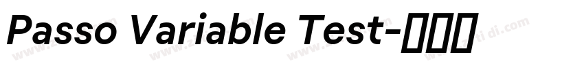 Passo Variable Test字体转换 Passo Variable Test字体转换